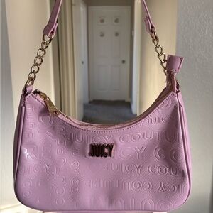 Juicy Couture Lavender Embossed Shoulder Bag